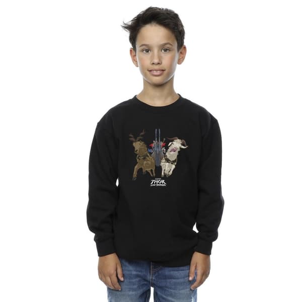 Marvel Pojkar Thor Love And Thunder - Sweatshirt med vikingaskepp