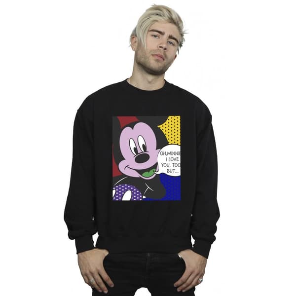 Disney Mens Musse Pigg Oh Mimmi Pop Art Sweatshirt