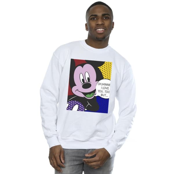 Disney Mens Musse Pigg Oh Mimmi Pop Art Sweatshirt