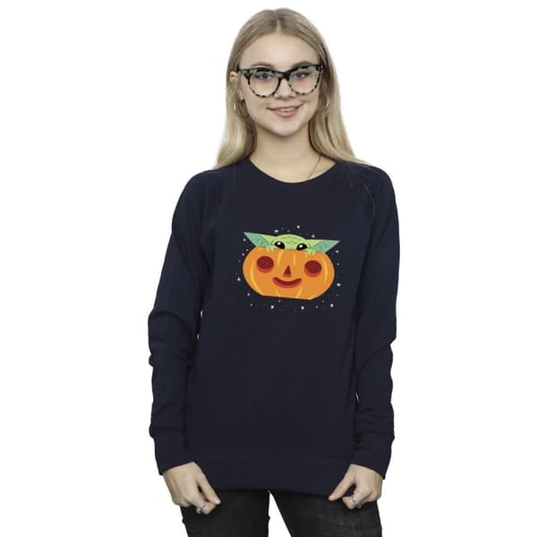 Star Wars Dam/Tjej The Mandalorian Grogu Pumpkin Sweatshirt