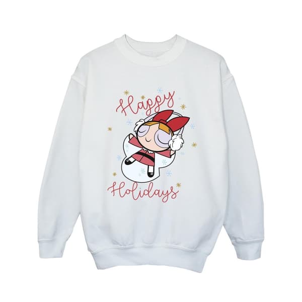 The Powerpuff Girls Girls Happy Holidays Sweatshirt