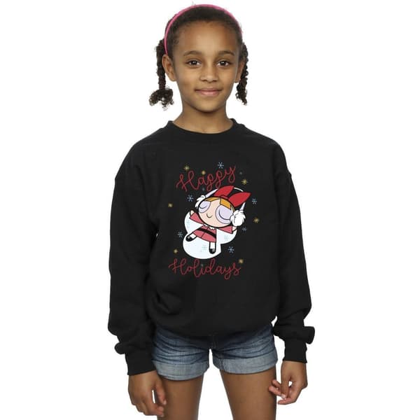 The Powerpuff Girls Girls Happy Holidays Sweatshirt