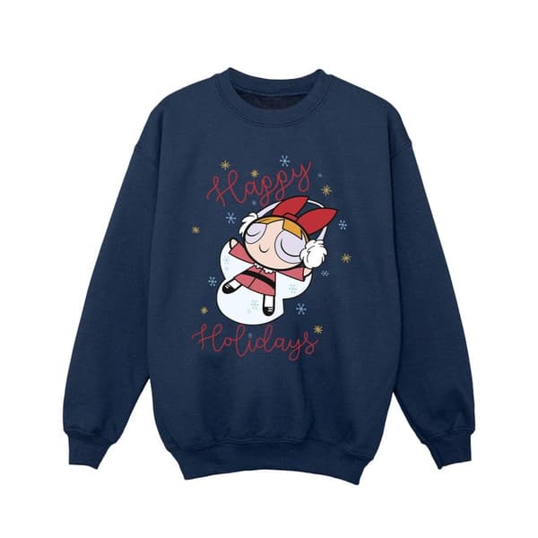 The Powerpuff Girls Girls Happy Holidays Sweatshirt