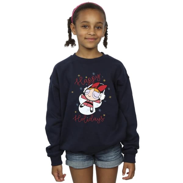The Powerpuff Girls Girls Happy Holidays Sweatshirt