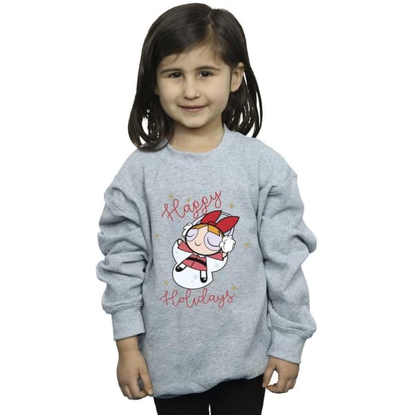 The Powerpuff Girls Girls Happy Holidays Sweatshirt