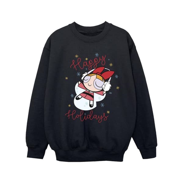 The Powerpuff Girls Girls Happy Holidays Sweatshirt