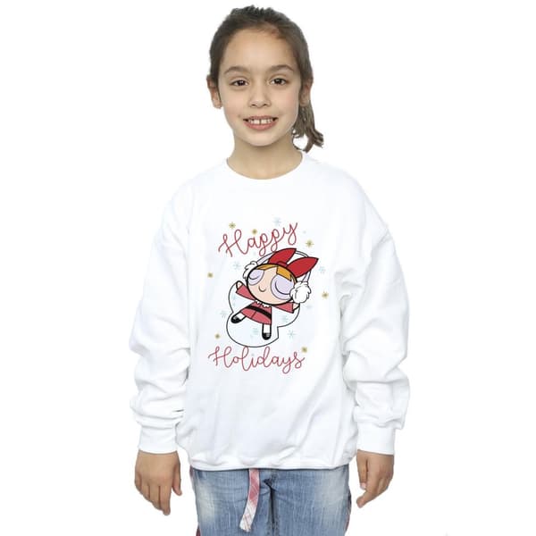 The Powerpuff Girls Girls Happy Holidays Sweatshirt