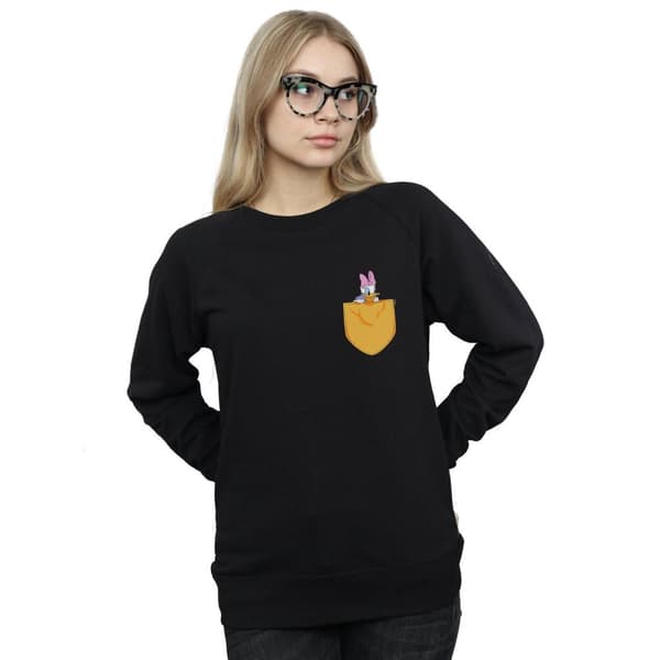 Disney Dam/Tjej Daisy Duck Sweatshirt med fuskficka
