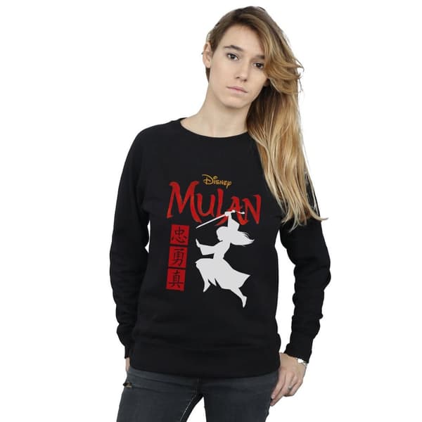Disney Dam/Tjej Mulan Movie Warrior Silhouette Sweatshirt