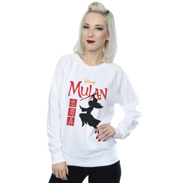 Disney Dam/Tjej Mulan Movie Warrior Silhouette Sweatshirt