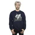 Miniatyrbilde 2 av 3: Tom And Jerry Mens Greyscale Square Sweatshirt