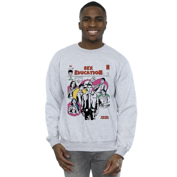Netflix Mens Sex Education Magazine Cover Sweatshirt