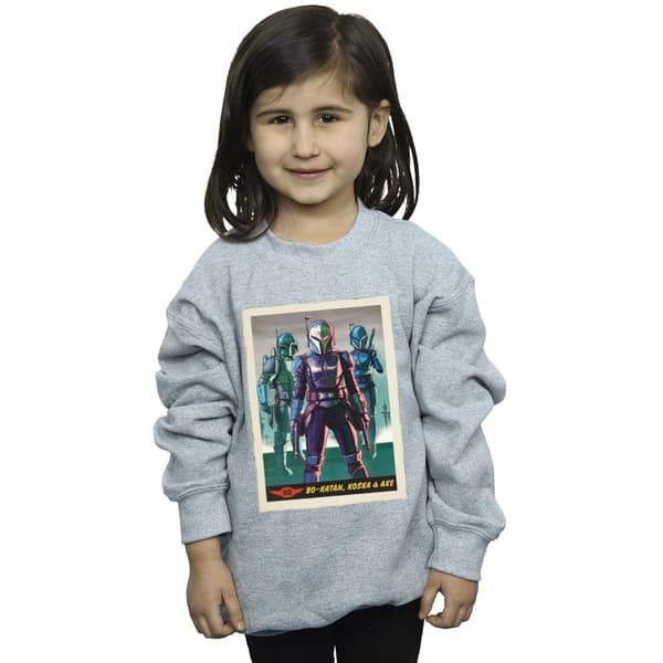 Star Wars Sweatshirt med Bo-Katan Koska och yxa från The Mandalorian för flickor