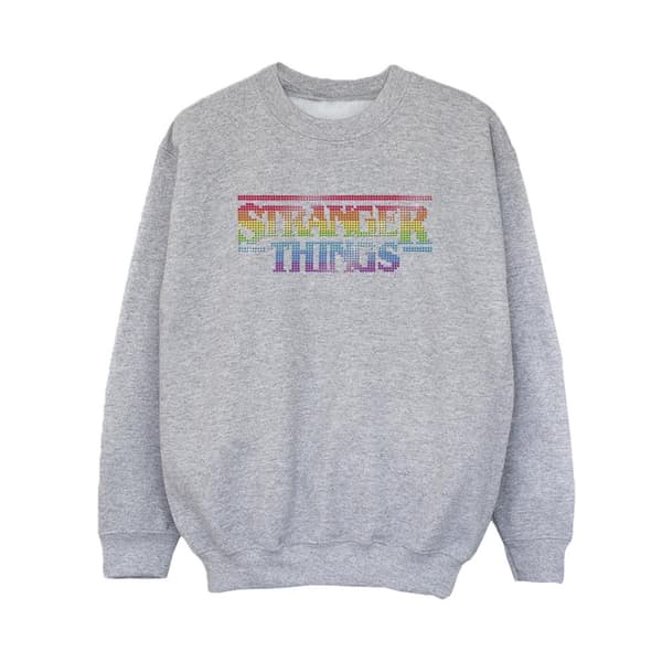 Netflix Boys Stranger Things Rainbow Dot Logo Sweatshirt