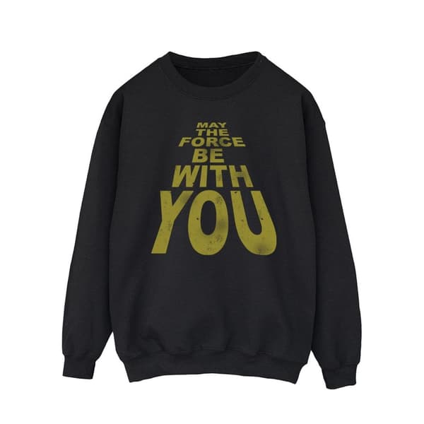 Star Wars Mens May The Force Be With You Sweatshirt Black XXL