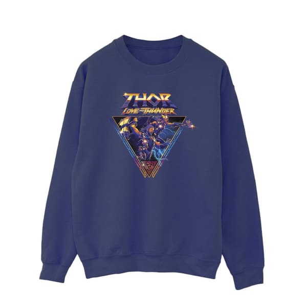 Marvel Mens Thor Love And Thunder Logo Triangle Sweatshirt