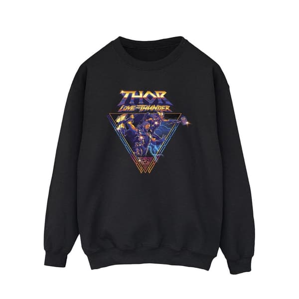 Marvel Mens Thor Love And Thunder Logo Triangle Sweatshirt