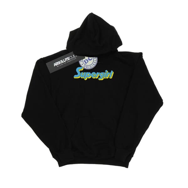 DC Comics Mens Supergirl Text Logo Hoodie