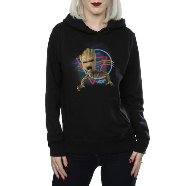 Marvel Womens/Ladies Guardians Of The Galaxy Neon Groot Hoodie