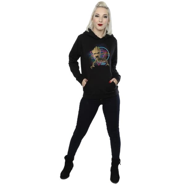 Marvel Womens/Ladies Guardians Of The Galaxy Neon Groot Hoodie