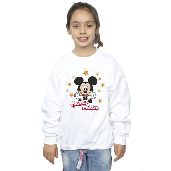 Disney Girls Mickey Mouse Stars Sweatshirt