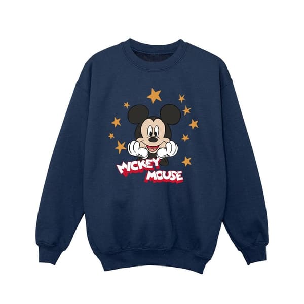Disney Girls Mickey Mouse Stars Sweatshirt