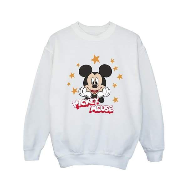 Disney Girls Mickey Mouse Stars Sweatshirt