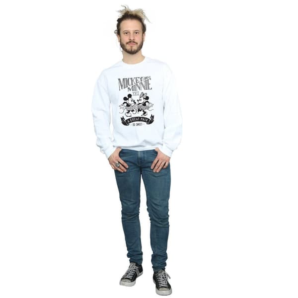 Disney Mens Mickey And Minnie Mouse Great Pair Sweatshirt