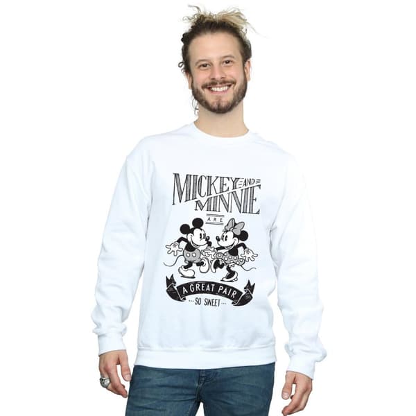 Disney Mens Mickey And Minnie Mouse Great Pair Sweatshirt