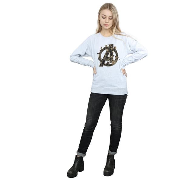 Marvel Dam/Tjej Avengers Infinity War Marvel Logo Sweatshirt