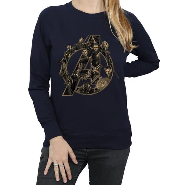 Marvel Dam/Tjej Avengers Infinity War Marvel Logo Sweatshirt