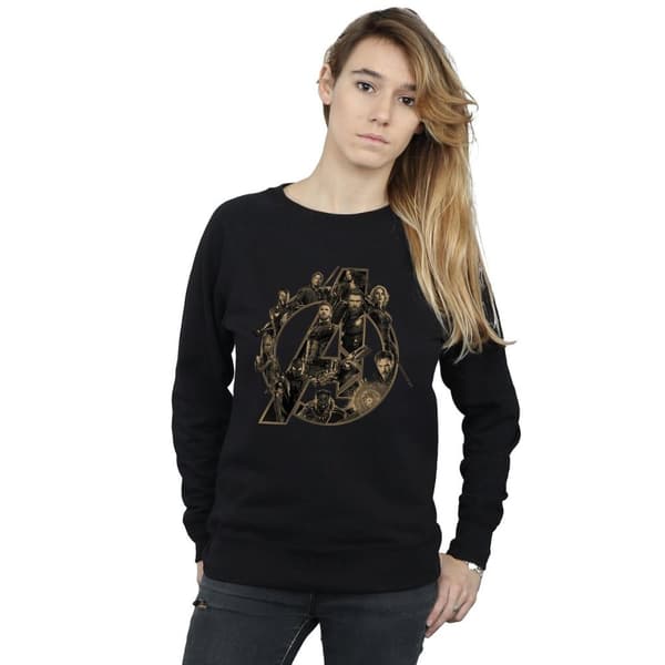 Marvel Dam/Tjej Avengers Infinity War Marvel Logo Sweatshirt