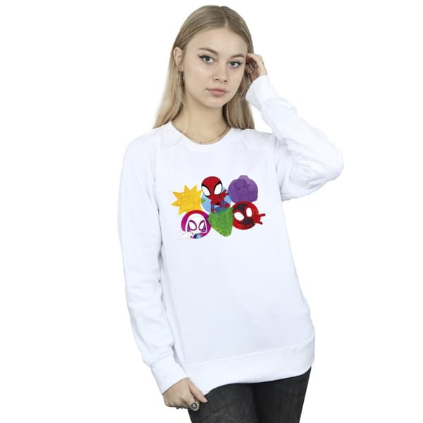 Marvel Womens/Ladies Spidey And His Amazing Friends Faces Sweatshirt
