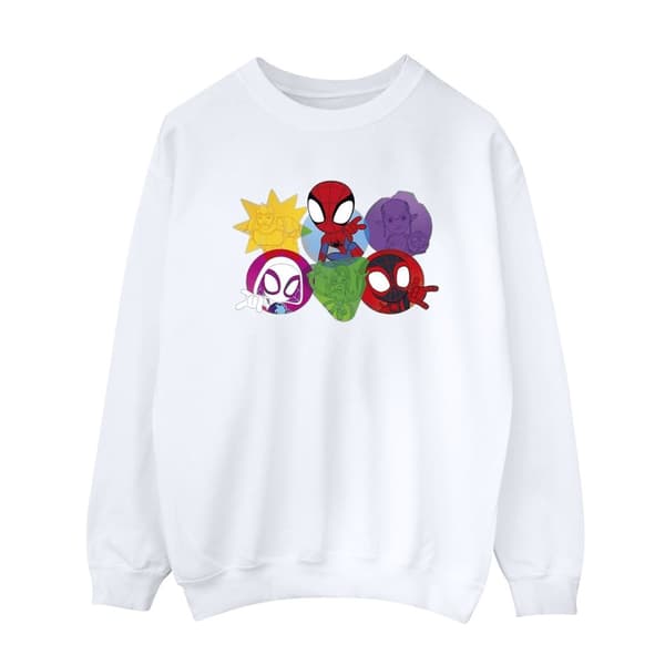Marvel Womens/Ladies Spidey And His Amazing Friends Faces Sweatshirt