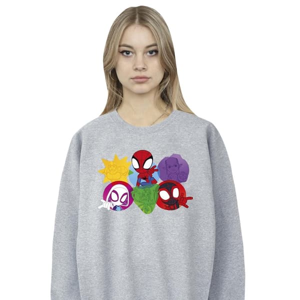 Marvel Womens/Ladies Spidey And His Amazing Friends Faces Sweatshirt
