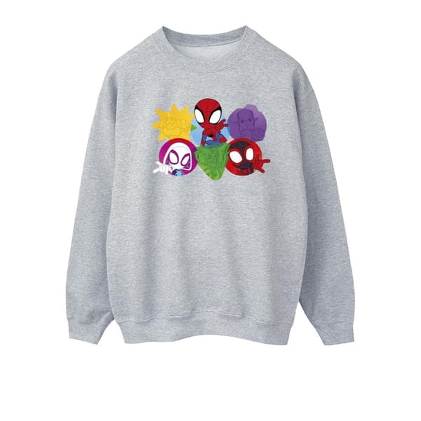 Marvel Womens/Ladies Spidey And His Amazing Friends Faces Sweatshirt