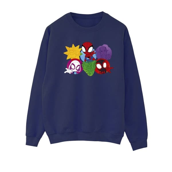 Marvel Womens/Ladies Spidey And His Amazing Friends Faces Sweatshirt