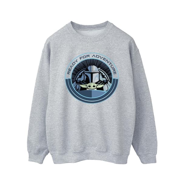 Star Wars Mens The Mandalorian Grogu Ready For Adventure Sweatshirt