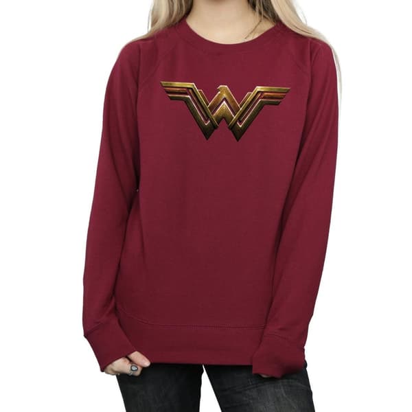 DC Comics Womens/Ladies Justice League Movie Wonder Woman Emblem Sweatshirt