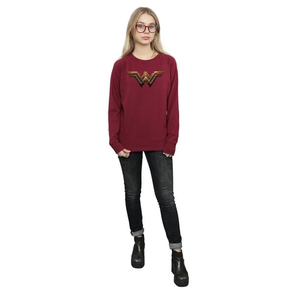 DC Comics Womens/Ladies Justice League Movie Wonder Woman Emblem Sweatshirt