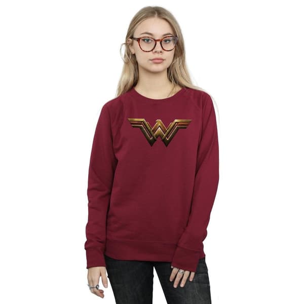 DC Comics Womens/Ladies Justice League Movie Wonder Woman Emblem Sweatshirt