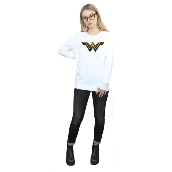 DC Comics Womens/Ladies Justice League Movie Wonder Woman Emblem Sweatshirt