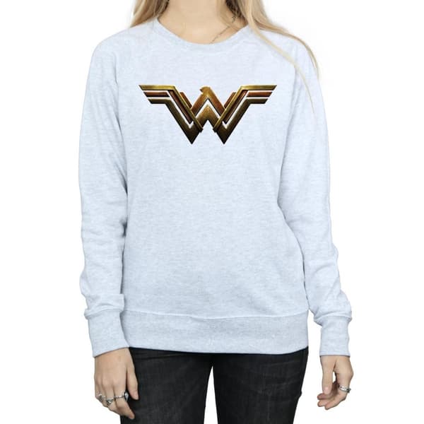 DC Comics Womens/Ladies Justice League Movie Wonder Woman Emblem Sweatshirt