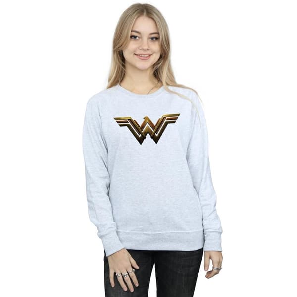 DC Comics Womens/Ladies Justice League Movie Wonder Woman Emblem Sweatshirt