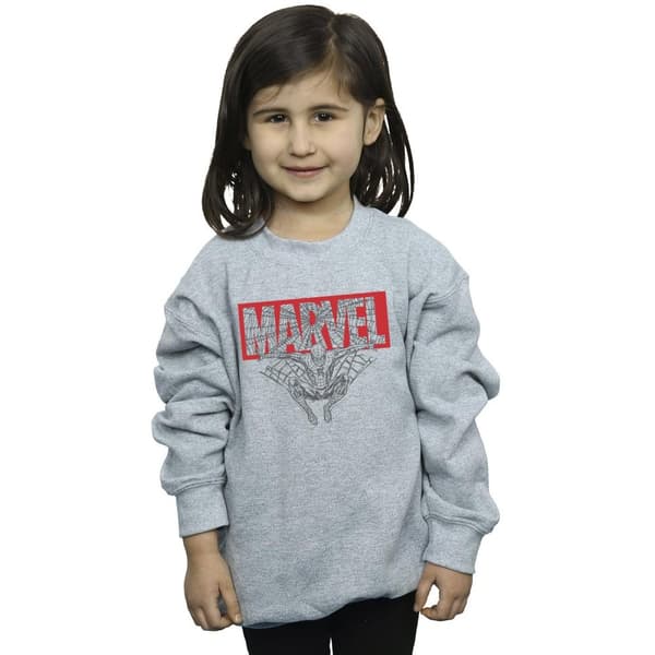 Marvel Girls Spider Man Logo Red Sweatshirt