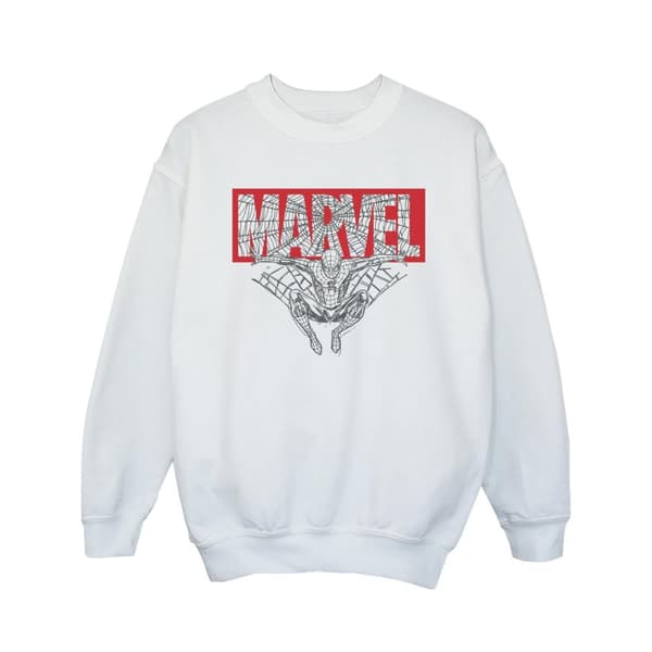 Marvel Girls Spider Man Logo Red Sweatshirt