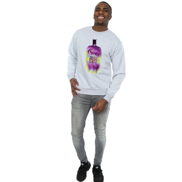 DC Comics Mens Justice League Movie Team Borstad Sweatshirt