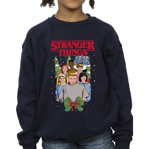 Netflix Girls Stranger Things Christmas Poster Sweatshirt