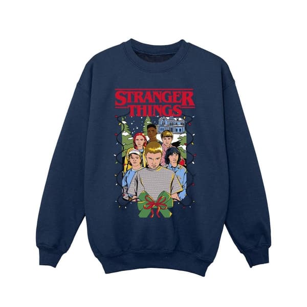 Netflix Girls Stranger Things Christmas Poster Sweatshirt
