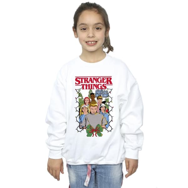 Netflix Girls Stranger Things Christmas Poster Sweatshirt